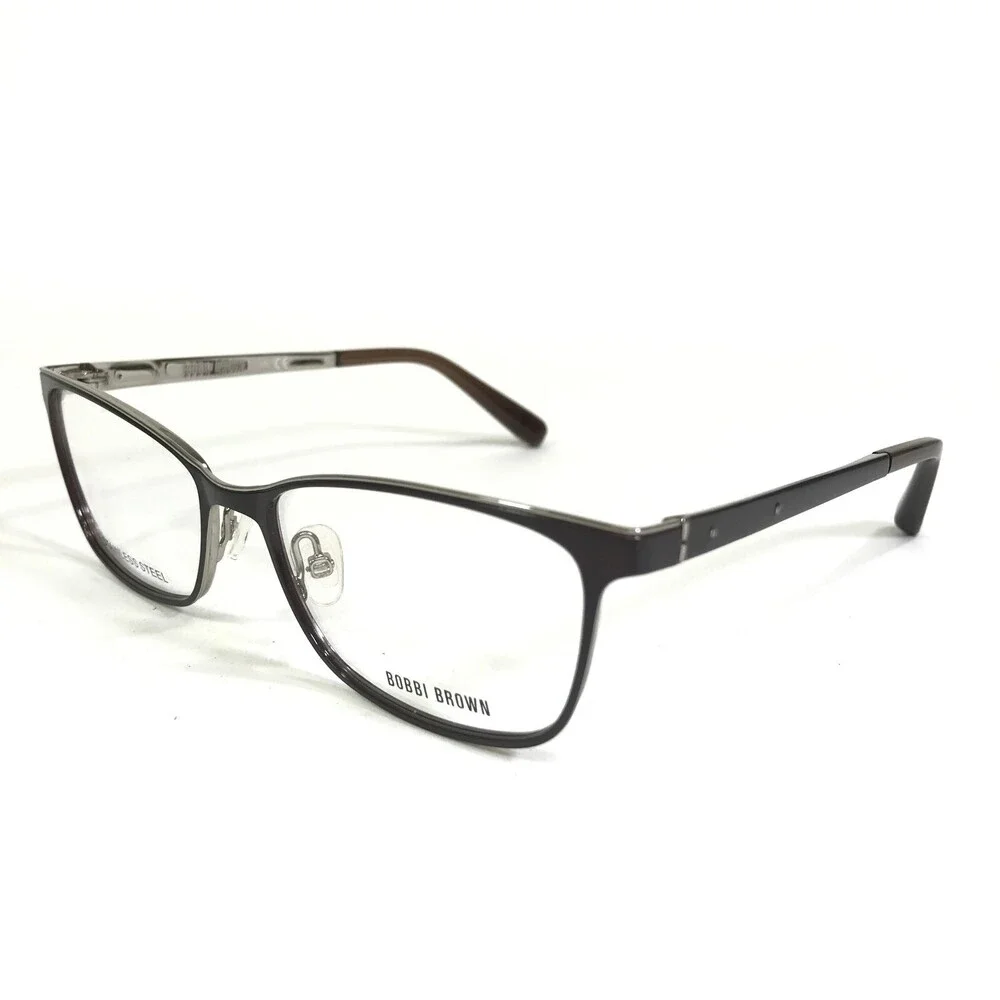 Bobbi Brown Eyeglasses Frames THE MALLORY JHN Brown Silver Cat Eye 52-16-135